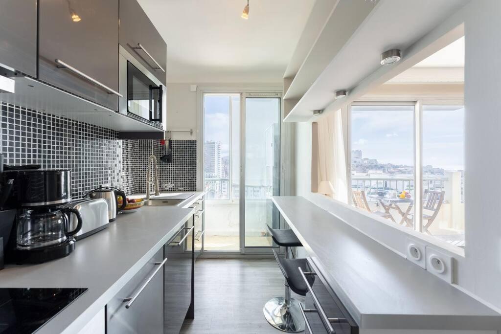 Vue Mer Plage Catalans Vieux Port Clim - 2 Chambres Marseilles Buitenkant foto